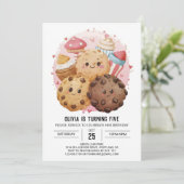 Afdrukbare Waterverf Snoep Cookies Verjaardag Kaart (Staand voorkant)