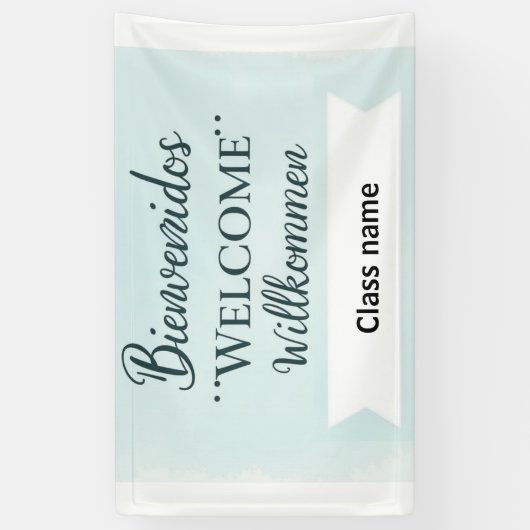 Afdrukbare welkomstbanner met klassennaam spandoek (Verticaal)