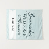 Afdrukbare welkomstbanner met klassennaam wandkleed (Voorkant (horizontaal))