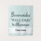 Afdrukbare welkomstbanner met klassennaam wandkleed (Voorkant)
