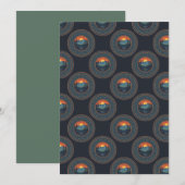 Afdrukbare  wildernis Polka Dot Mandala Kaart (Voorkant / Achterkant)