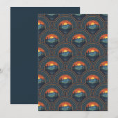 Afdrukbare  wildernis Sunset Mandala Scales Kaart (Voorkant / Achterkant)