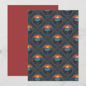 Afdrukbare wildernis Sunset Mandala Tiled Kaart (Voorkant / Achterkant)