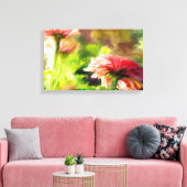 Afdrukbare Wildflower Field Landschap Olieverfschi Canvas Afdruk (Insitu (Woonkamer))