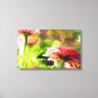 Afdrukbare Wildflower Field Landschap Olieverfschi Canvas Afdruk