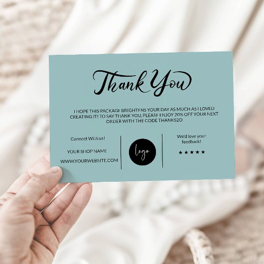 Afdrukbare zakelijke bedankkaart