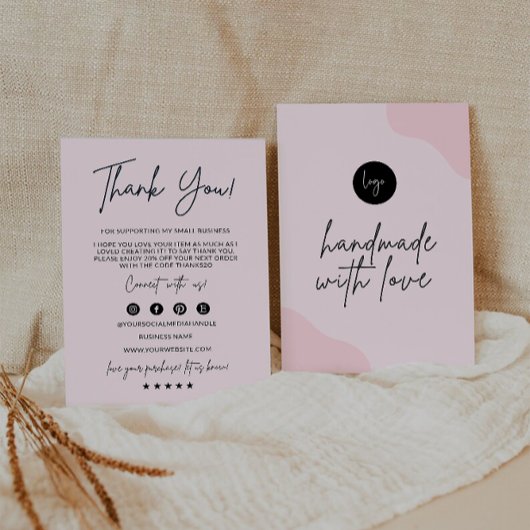 Afdrukbare zakelijke bedankkaart