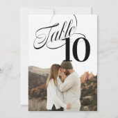 Afdrukbare zo Fancy tabelnummerfoto Kaart (Achterkant)