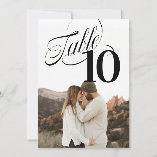 Afdrukbare zo Fancy tabelnummerfoto Kaart (Achterkant)