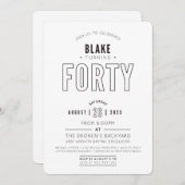 AFDRUKBESTELLING AANGEPAST voor Blake's 40e verjaa Kaart (Voorkant / Achterkant)