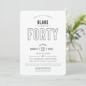 AFDRUKBESTELLING AANGEPAST voor Blake's 40e verjaa Kaart (Staand voorkant)