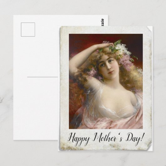 Afdrukfoto van Victoriaans dame Briefkaart (Voorkant / Achterkant)