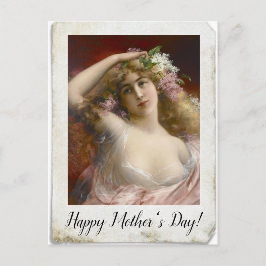 Afdrukfoto van Victoriaans dame Briefkaart (Voorkant)