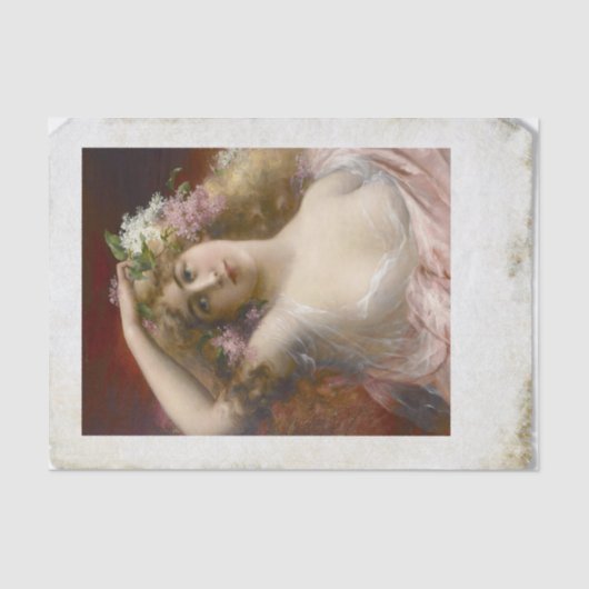 Afdrukfoto van Victoriaans dame Tissuepapier (Voorkant)