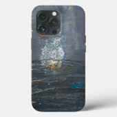 Afdrukgevoelige grijs en blauw Abstract Case-Mate iPhone Case (Achterkant)