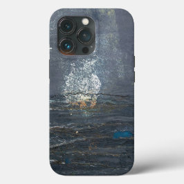 Afdrukgevoelige grijs en blauw Abstract Case-Mate iPhone Case
