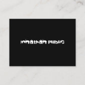 Afdrukgevoelige tekst zwart en wit, modern B&W ele Visitekaartje (Voorkant)