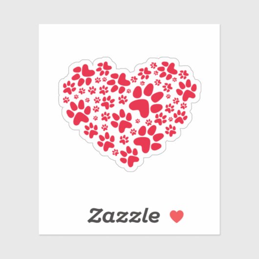 Afdrukhart plakken sticker (Vel)