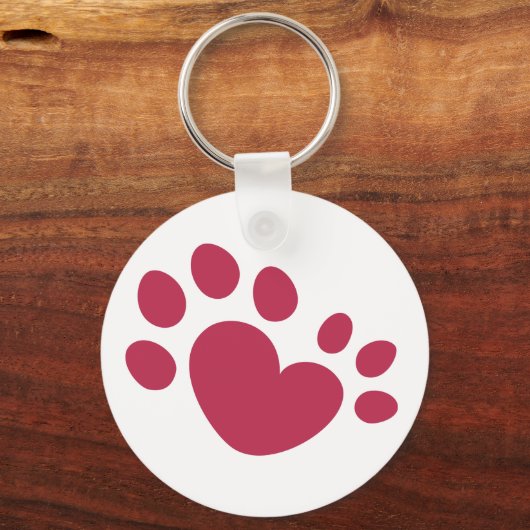 Afdrukhart polydactylus sleutelhanger (Voorkant)