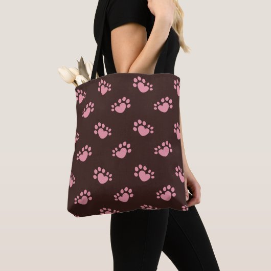 Afdrukhart polydactylus tote bag (Dichtbij)