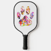 Afdrukhart verven Splatter Dog Paw Pickleball Paddle (Achterkant)