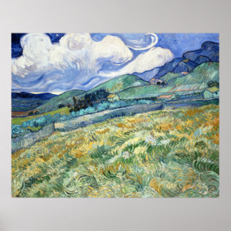 AFDRUKKEN | 48x38 Van Gogh Landschap vanuit Saint- Poster