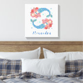 Afdrukken aangepast Mermaid Canvas (Insitu (Slaapkamer))