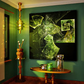 Afdrukken Abstract gemaakt schilderCanvas verdraai