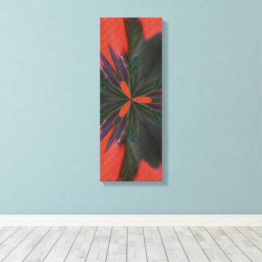 Afdrukken abstract rood groen patroon (Insitu (Houten vloer))