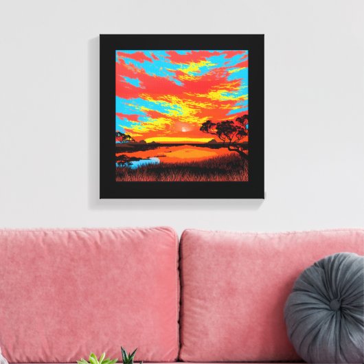 Afdrukken abstracte woestijnachtergrond Canvas #3 (Insitu (Woonkamer))