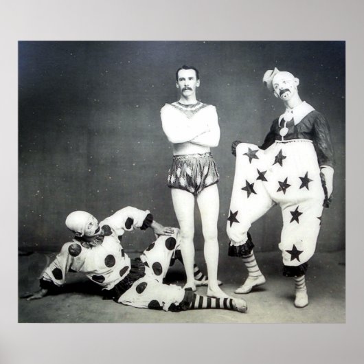 Afdrukken Acrobat en Clowns Poster (Voorkant)