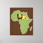 Afdrukken Afrika Map Canvas (Voorkant)