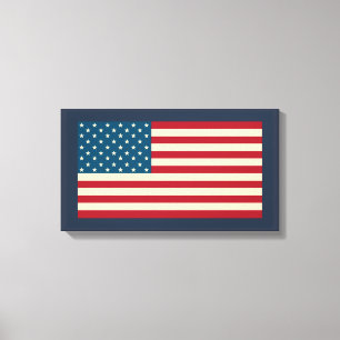 Afdrukken Amerikaanse vlag Art Canvas