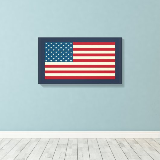 Afdrukken Amerikaanse vlag Art Canvas (Insitu (Houten vloer))