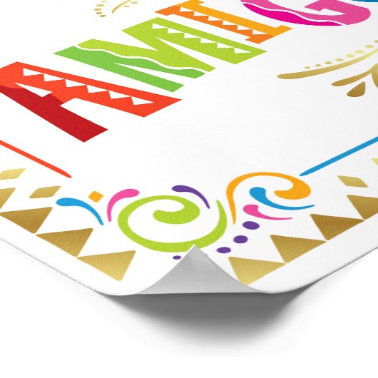 Afdrukken AMIGOS Fiesta-partij Poster (Hoek)