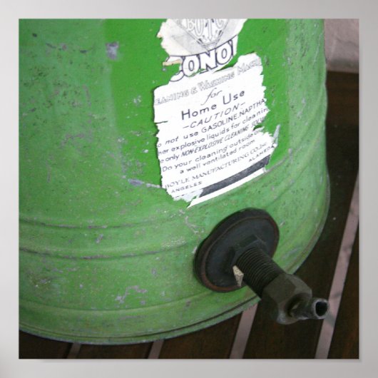 Afdrukken Antiek wasmachine Poster (Voorkant)