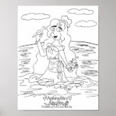 Afdrukken Aphrodite kleurplaat Poster (Voorkant)