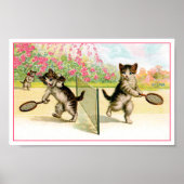 Afdrukken: Badminton Kittens  kunst Poster (Voorkant)