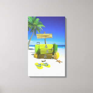 Afdrukken bagageset verdraaid Canvas