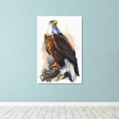 Afdrukken Bald Eagle Painting Canvas (Insitu (Houten vloer))