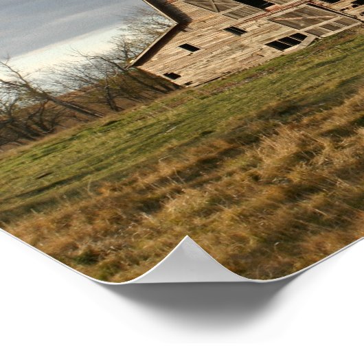 Afdrukken Barn en Silo Canvas Poster (Hoek)