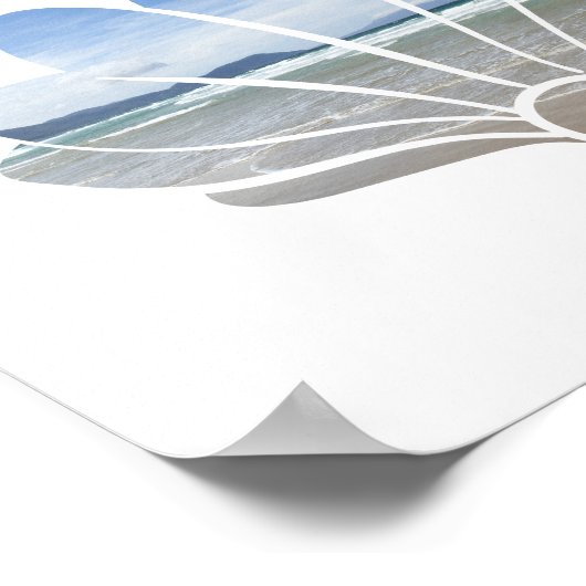 Afdrukken Beach-foto's van Seashell Poster (Hoek)