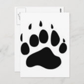 Afdrukken beer briefkaart (Voorkant / Achterkant)