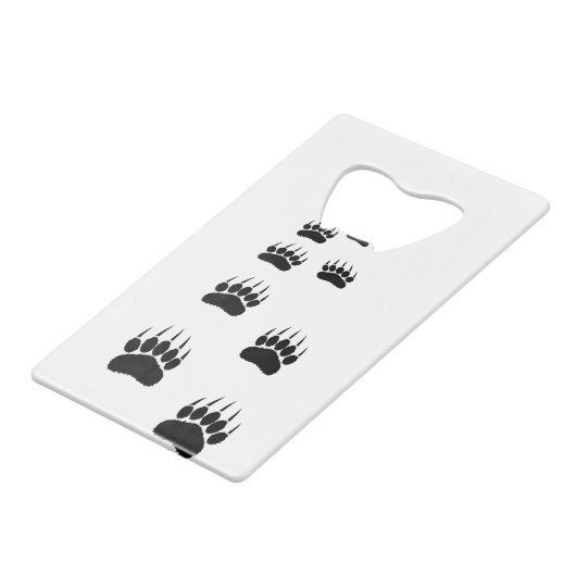 Afdrukken beer creditkaart flessenopener (Voorkant Gekanteld)