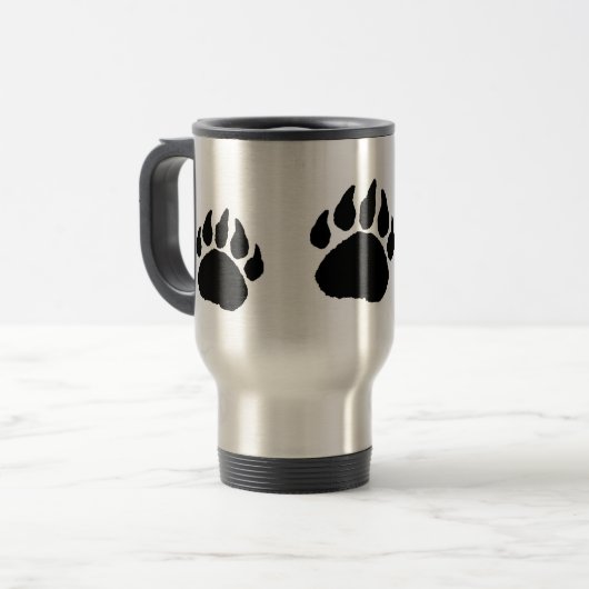Afdrukken beer - Travel Mug Reisbeker (Voorkant links)