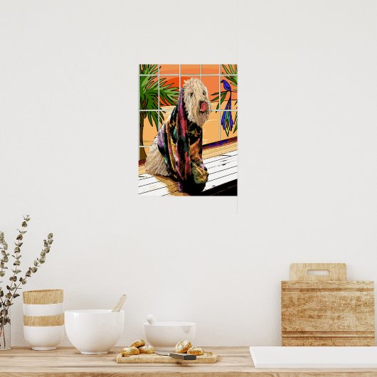 Afdrukken: "Bij de spa" Poster (Keuken)