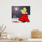 Afdrukken "Bite Size in The Graveyard" - door Kev  Poster (Keuken)