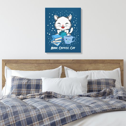 Afdrukken boekkoffie op canvas (Insitu (Slaapkamer))