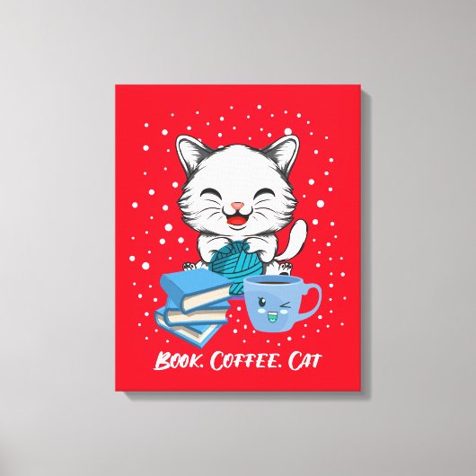 Afdrukken boekkoffie op canvas (Voorkant)