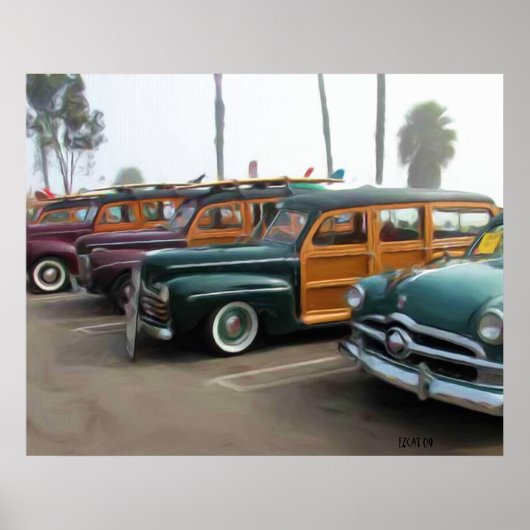 Afdrukken boven surf poster (Voorkant)